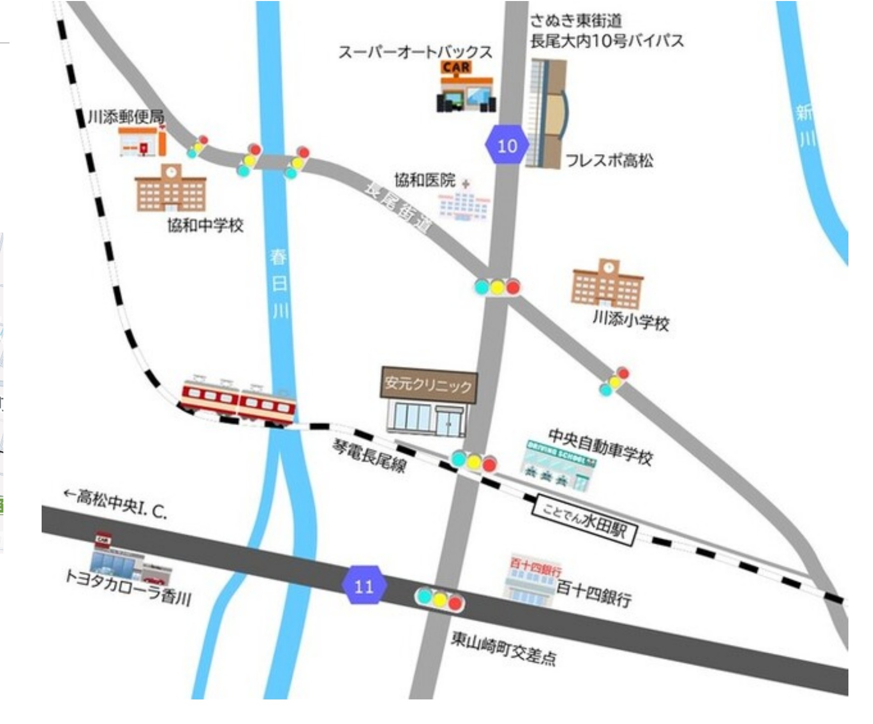 安元クリニック周辺案内図